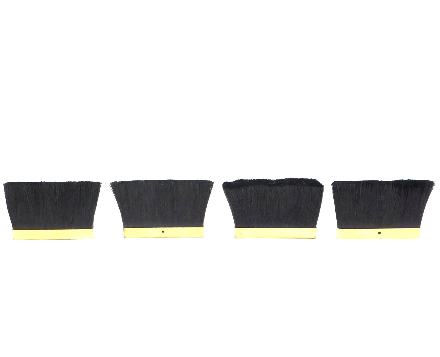Lot of 4 Brass Carbon Fiber Tape Machine Brushes Length 2.9″ x 3.75″ High