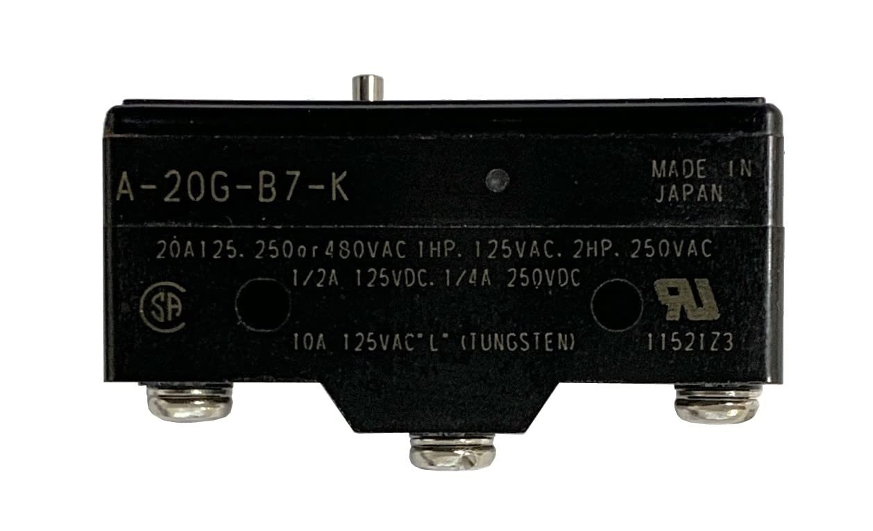 Electrical Switch 20 Amp @ 125/250 VAC SPDT Pin Plunger for G-Series Foot