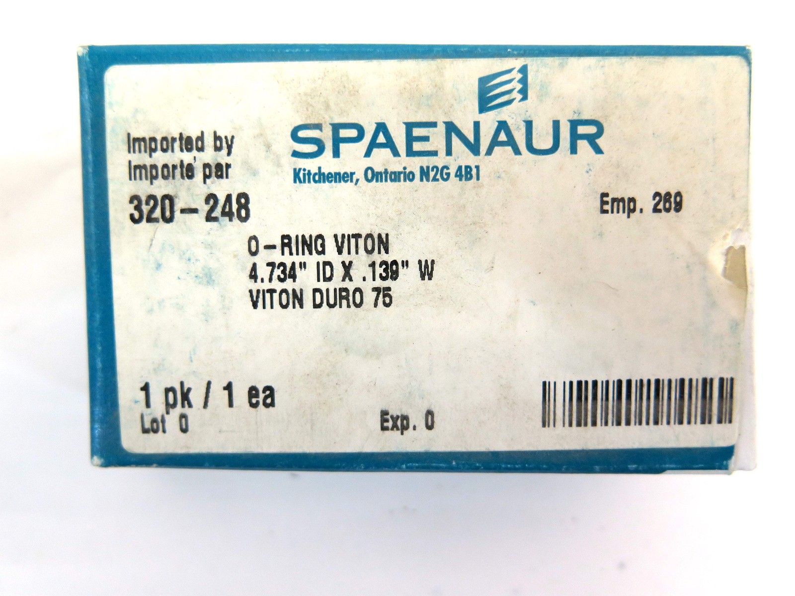 Spaenaur 320-248 O-Ring Viton Duro 75 4.734″ ID X .139 W