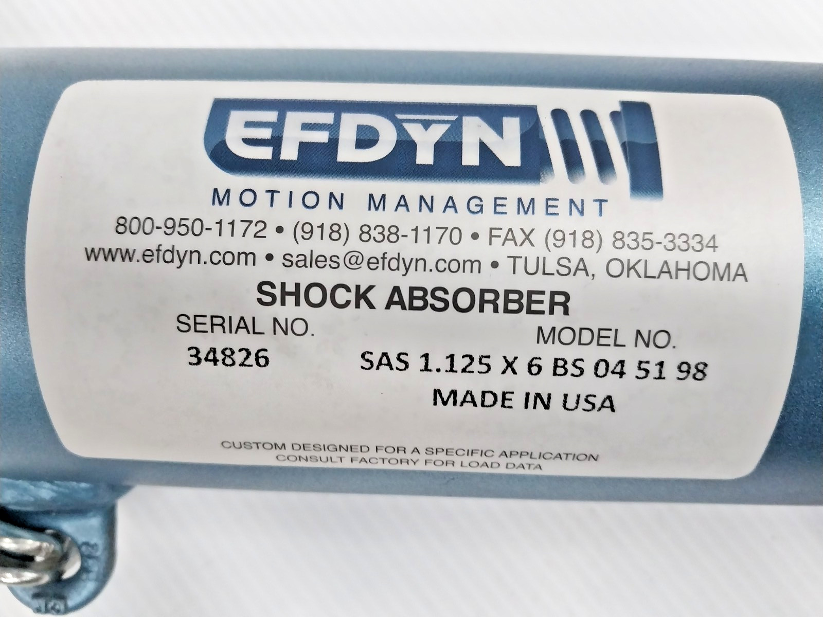 New EFDYN Shock Absorber SAS 1.125 X 6 Model # BS 04 51 98