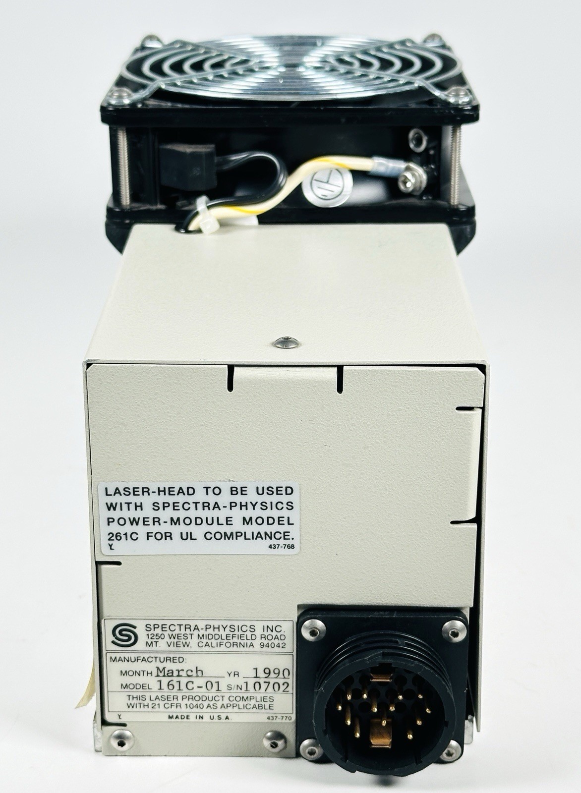 Spectra Physics 161C-01 Argon-Ion Laser Head Read Description