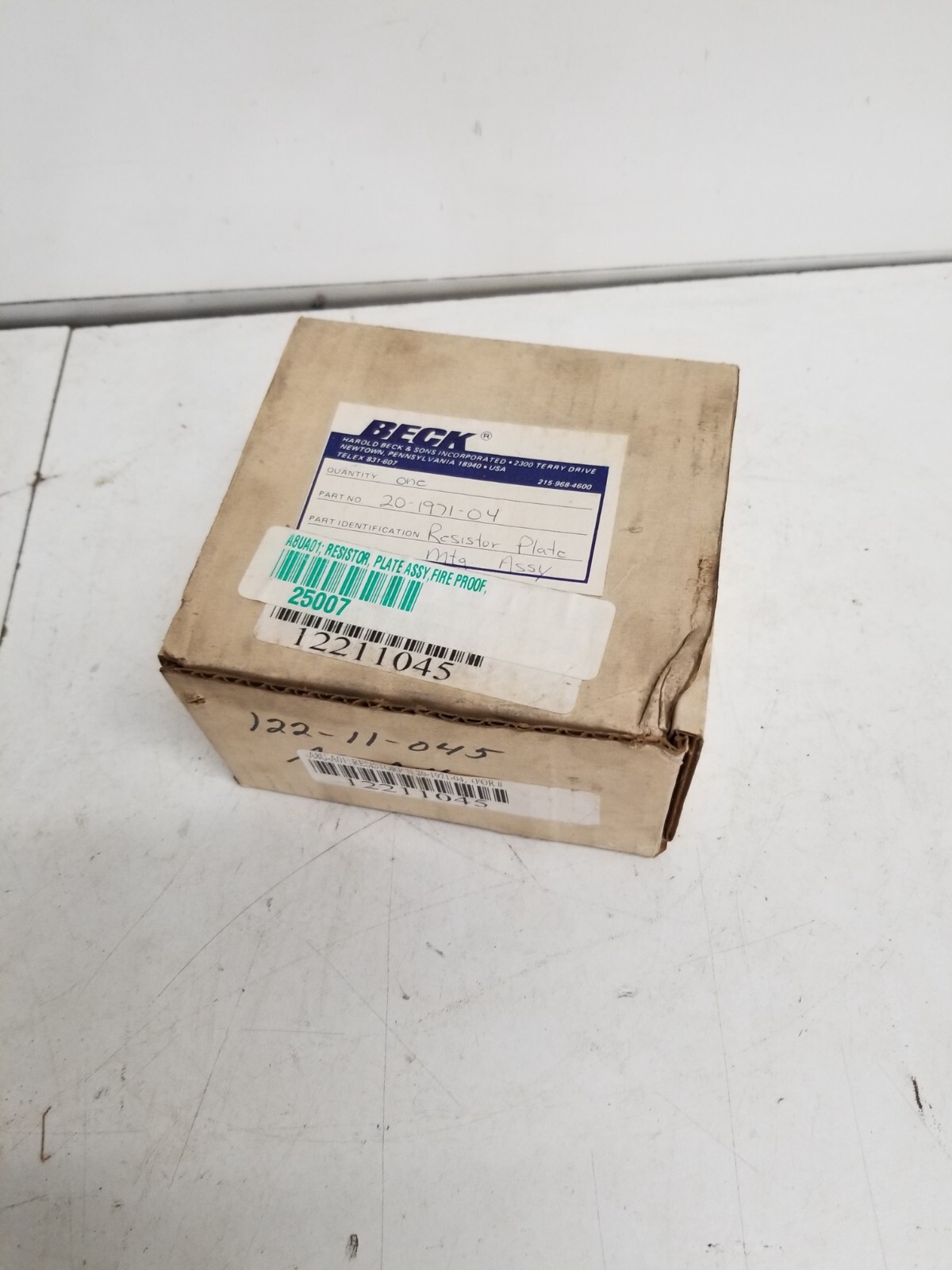 Beck 20-1971-04 Resister Plate Mtg. Assy.
