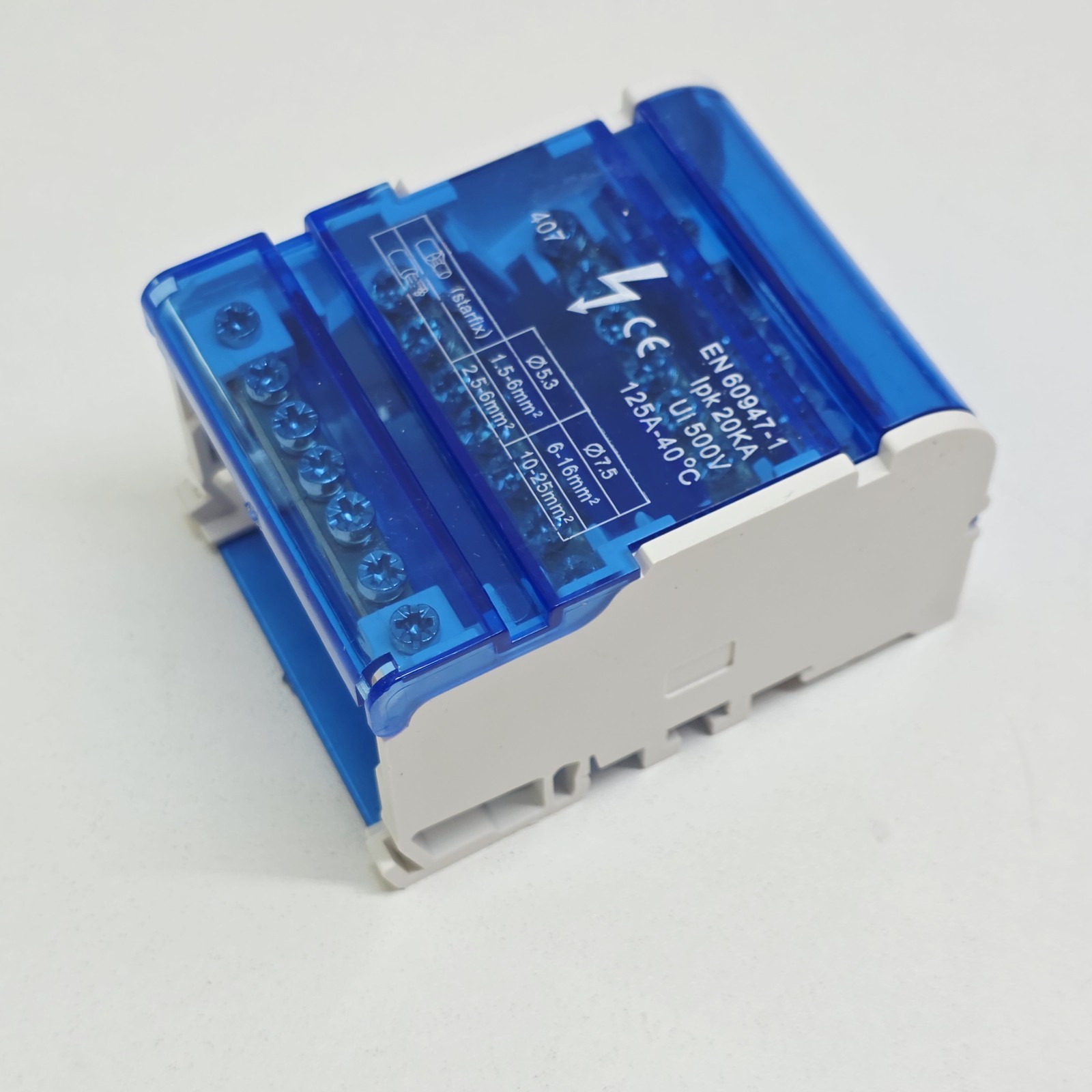 EN60947-1 20KA Ui 500V – 125A Distribution Block