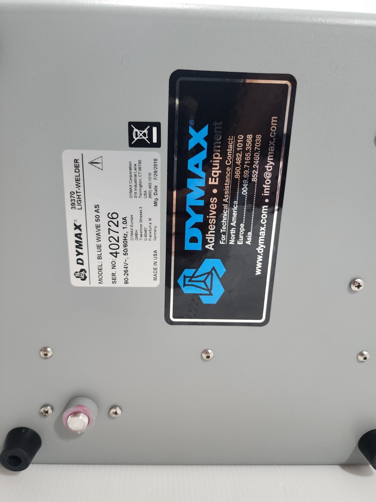 Dymax 39370 Light Welder BlueWave 50 AS Ultraviolet UV Curing Light