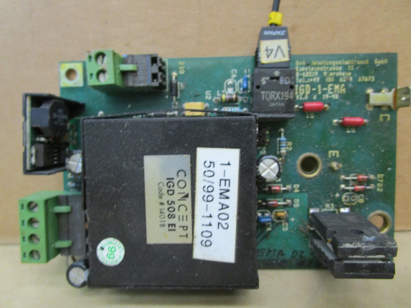 IGD-1-EMA D68519 Circuit Board w/ 1-EMA02 Concept IGD 508 EI 1480OMF