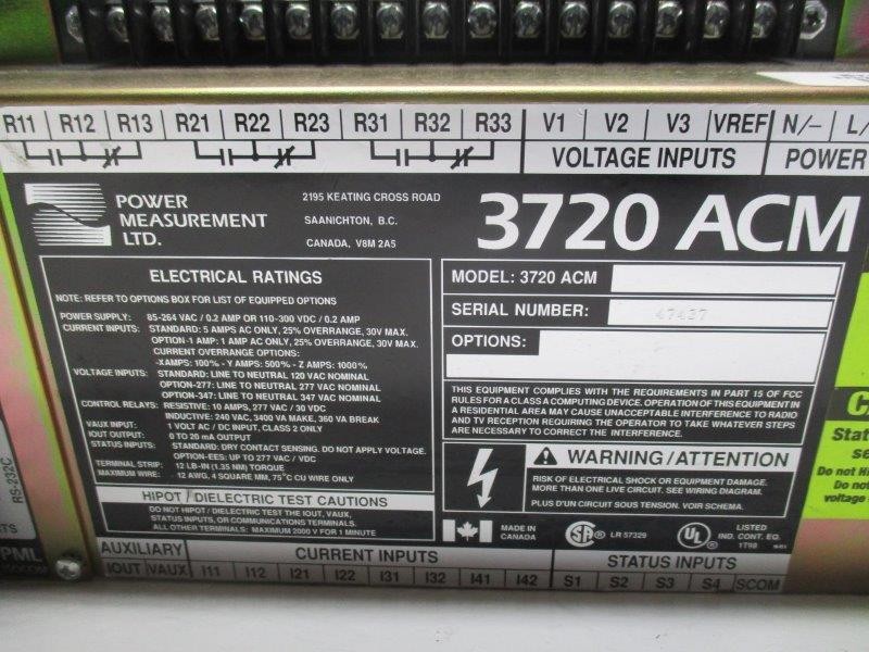 POWER MEASUREMENT 3720ACM UNMP