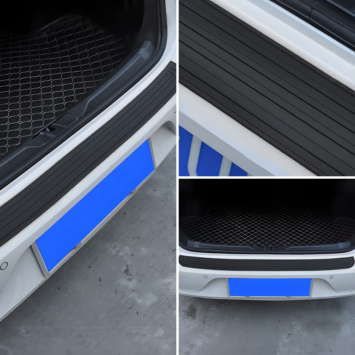 Car Rear Bumper Protector Guard Anti-Scratch Rubber Cover Strip Most Cars SUVs