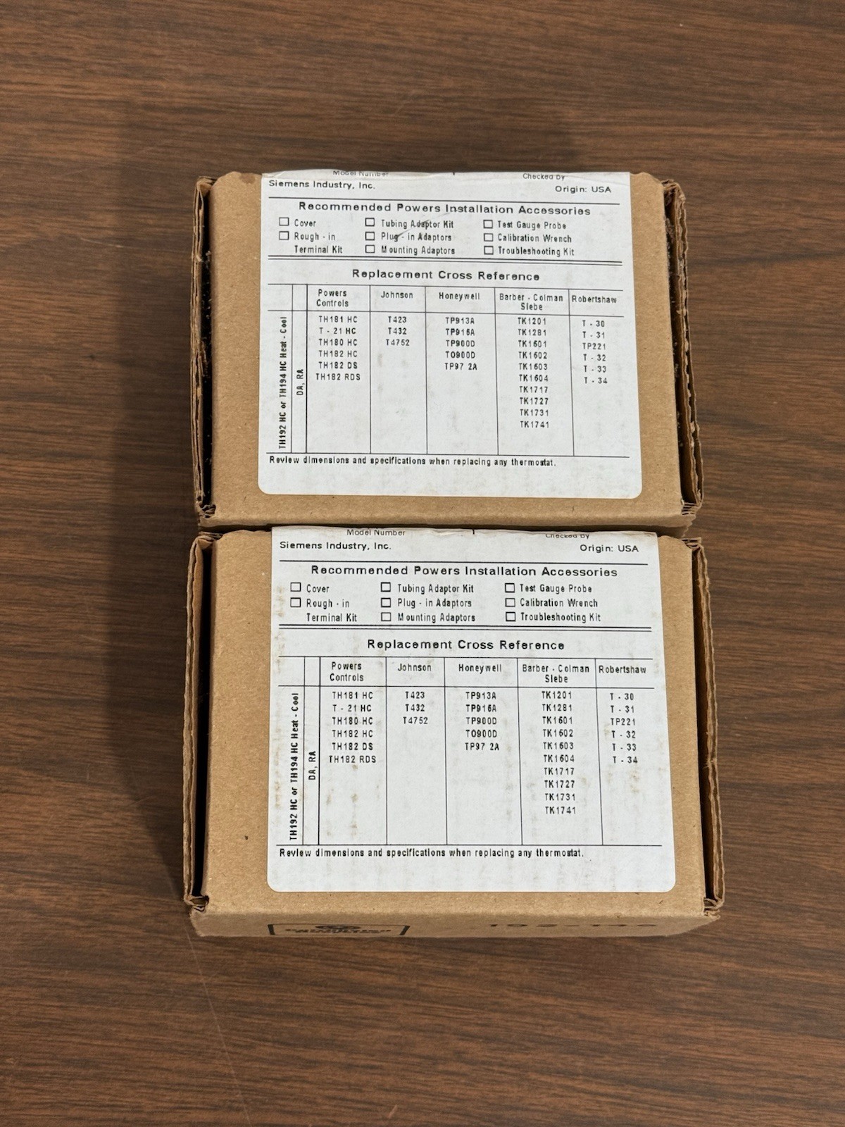 2X – Siemens 192-208 Pneumatic Thermostat, Dual Temperature, Heating And Cooling