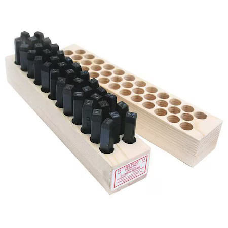 Young Bros Stamp Works 09365 Hand Stamp Kit, Letter/Number Set