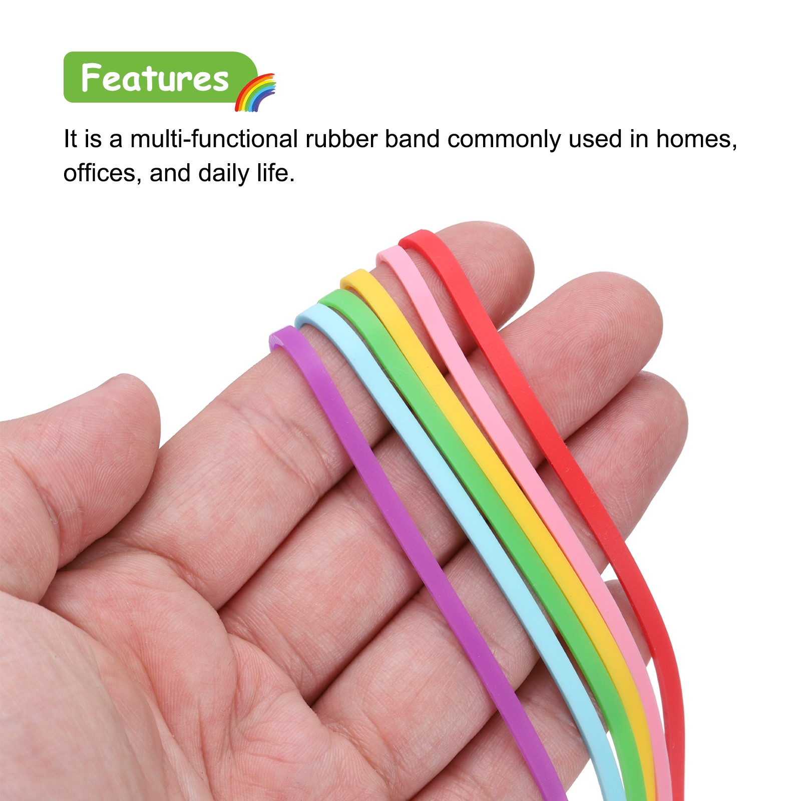 24Pcs Rubber Bands, 15″ Trash Can Large Rubber Bands Trash Cans Blue Pink Orange