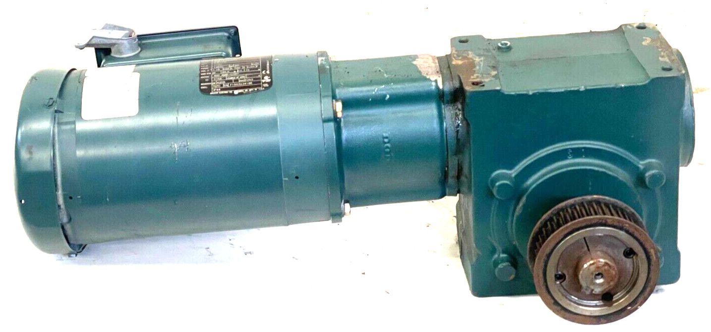 BALDOR RELIANCE SUPER-E MOTOR VEUHM3558T W/TIGEAR 2 GEAR REDUCER 30S15R