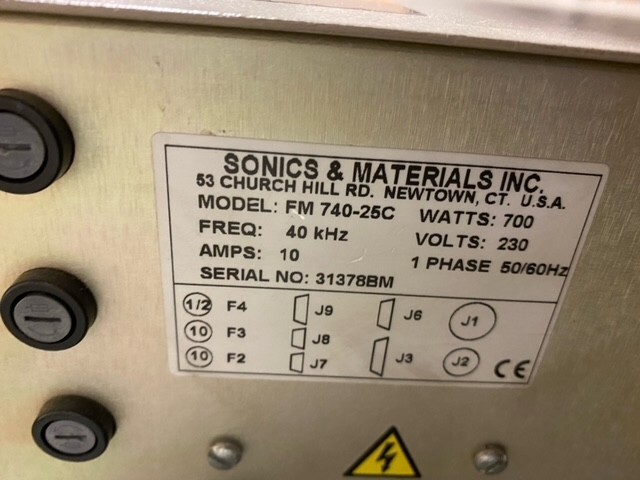 Sonics & Materials Sonic Welding System (Welder/Controller/Air Compressor)