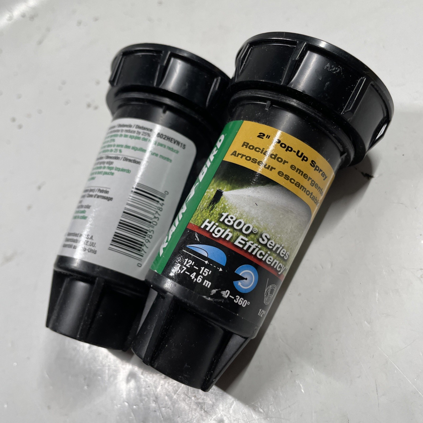 Pack of 2 – RAIN BIRD 1802HEVN15 Spray Head for Shrubs,4inH,Plastic,Steel 40JJ77