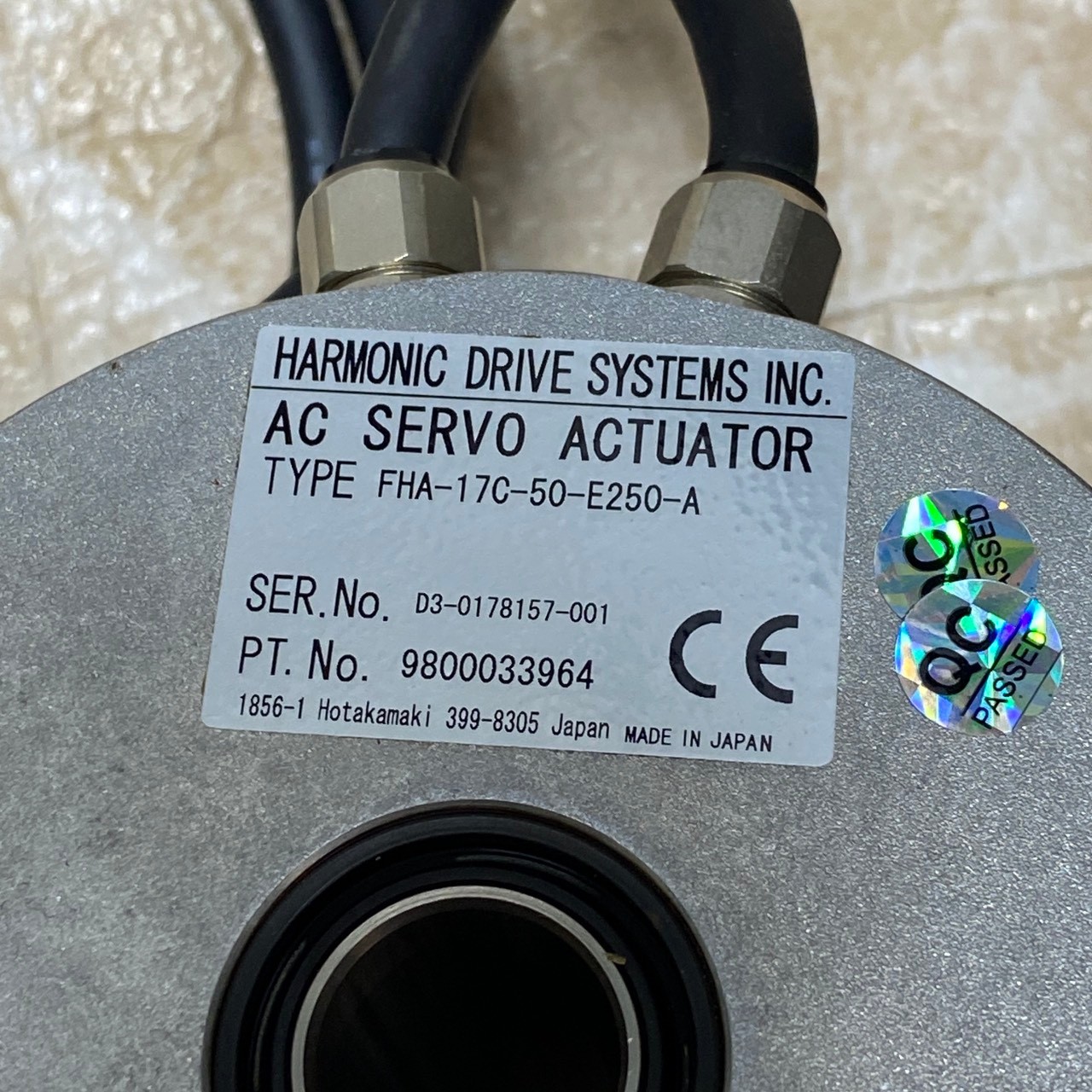 HARMONIC Drive HA-655-2-100&FHA-17C-50-E250 Servo set as in photos SN:9080, SALE