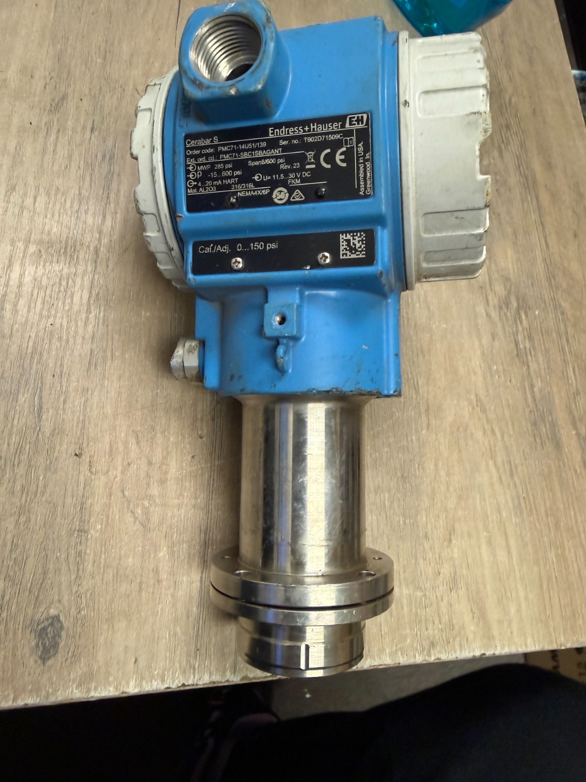 ENDRESS HAUSER PMC71-SBC1BAGANT CERABAR S PRESSURE TRANSMITTER