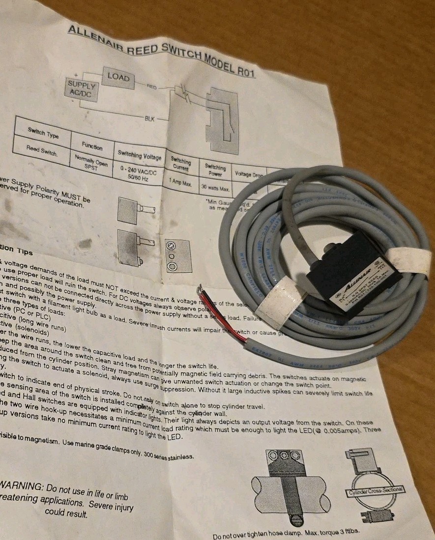 ALLENAIR R01 / 739-100-001 REED SWITCH NEW