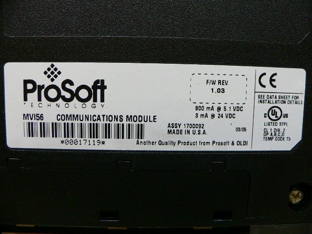 Prosoft Technology Mvi56-Gsc Generic Serial Communication Module