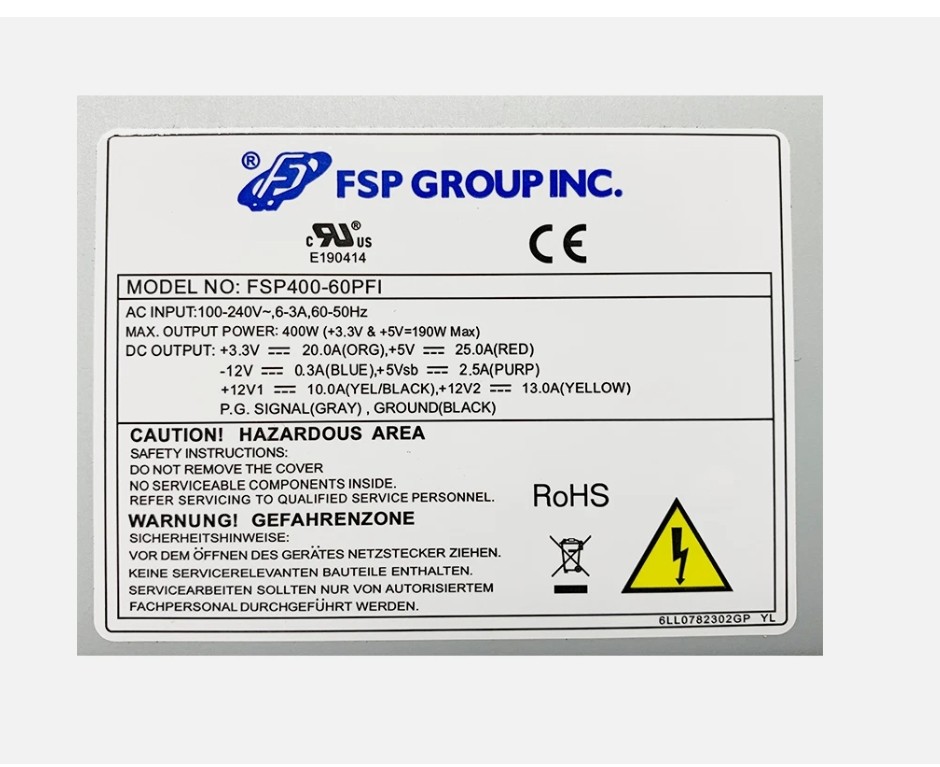 1 PCS USED FSP400-60PFI for Siemens IPC-547C /847C power supply