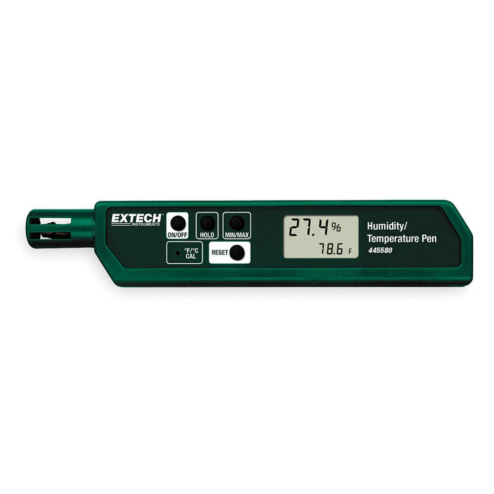 EXTECH 445580 Temp/Humdty Mtr,10 to 90 per Rel Hum Rng 4ZG11