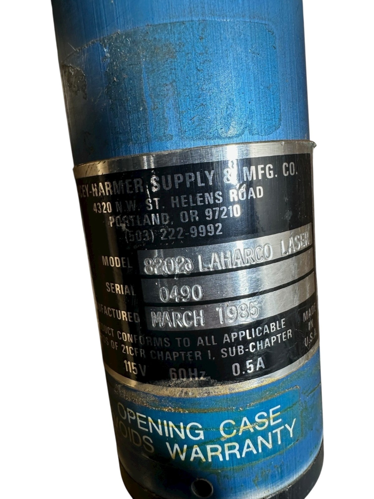 Lacey-Harmer Model 8202 LAHARCO Laser 115V 60Hz **SALE**