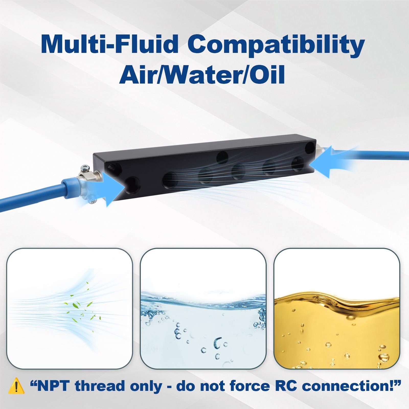 Air Manifold 1/4 NPT, Air Compressor Manifold, Air Hose Inline Manifold Block…