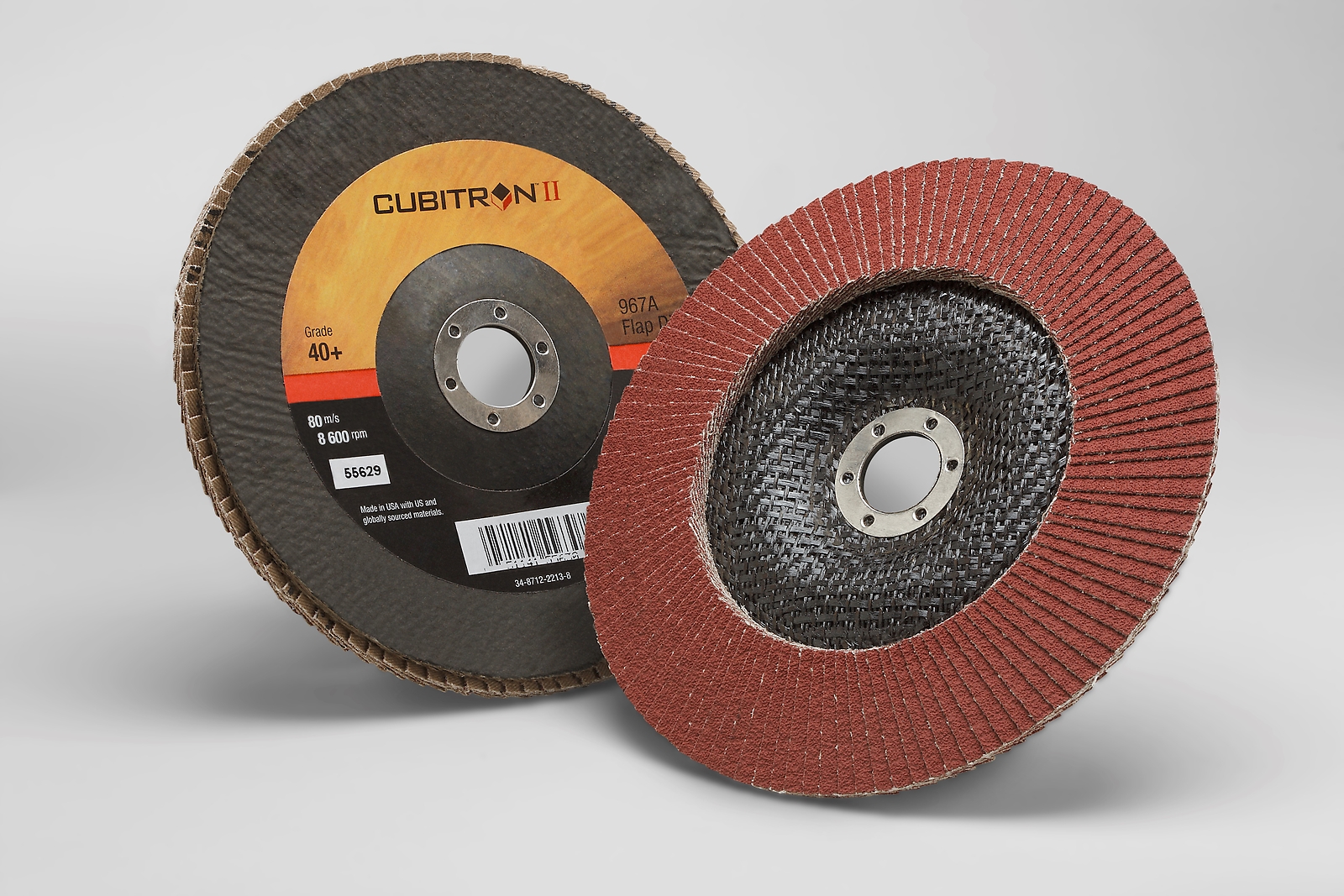 3M Cubitron II Flap Disc 967A, T29, 7 in x 7/8 in, 40+ Y-weight, 5 (Case of 5)