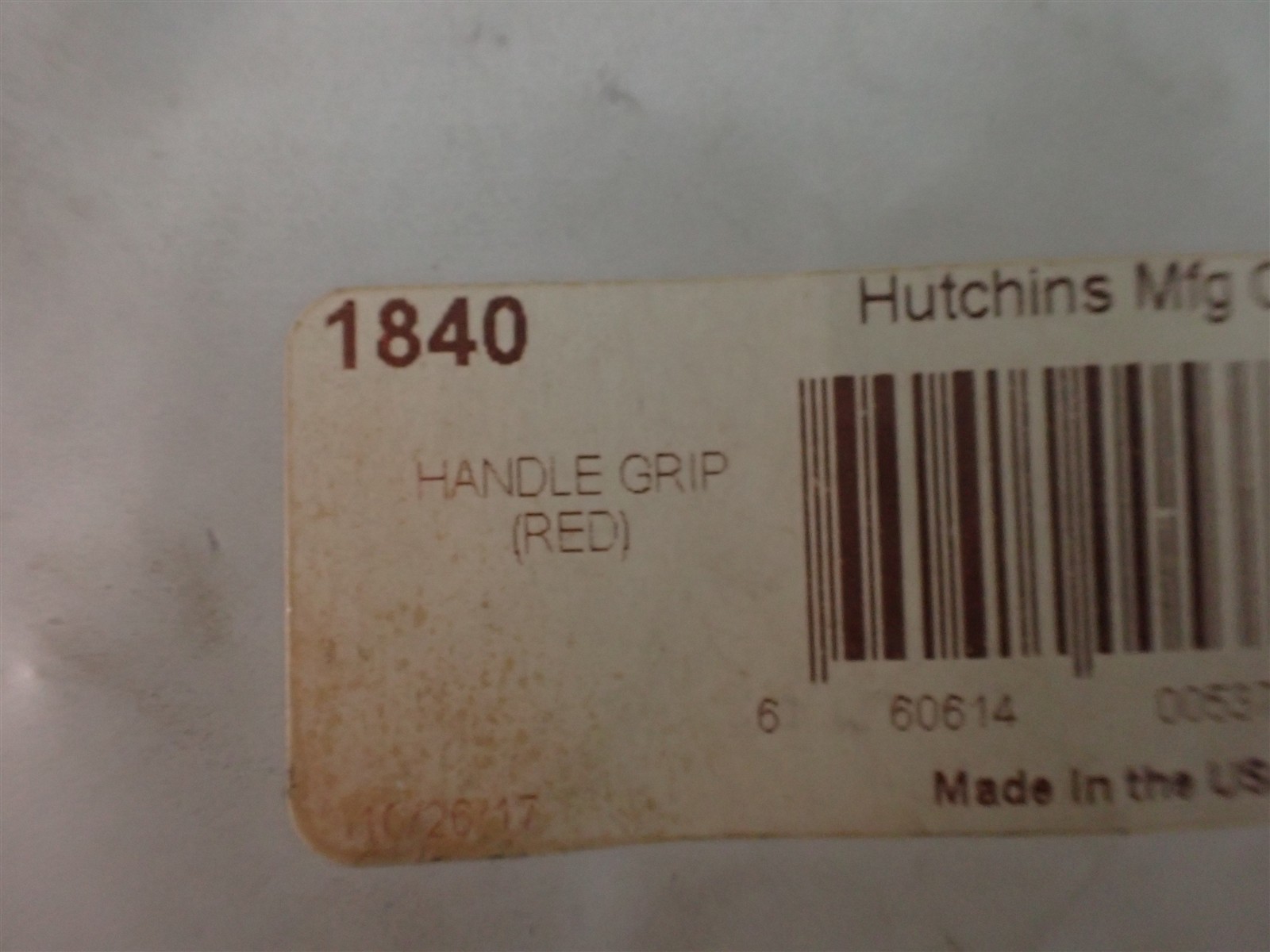 Hutchins 1840 Handle Grip Red (BN82)