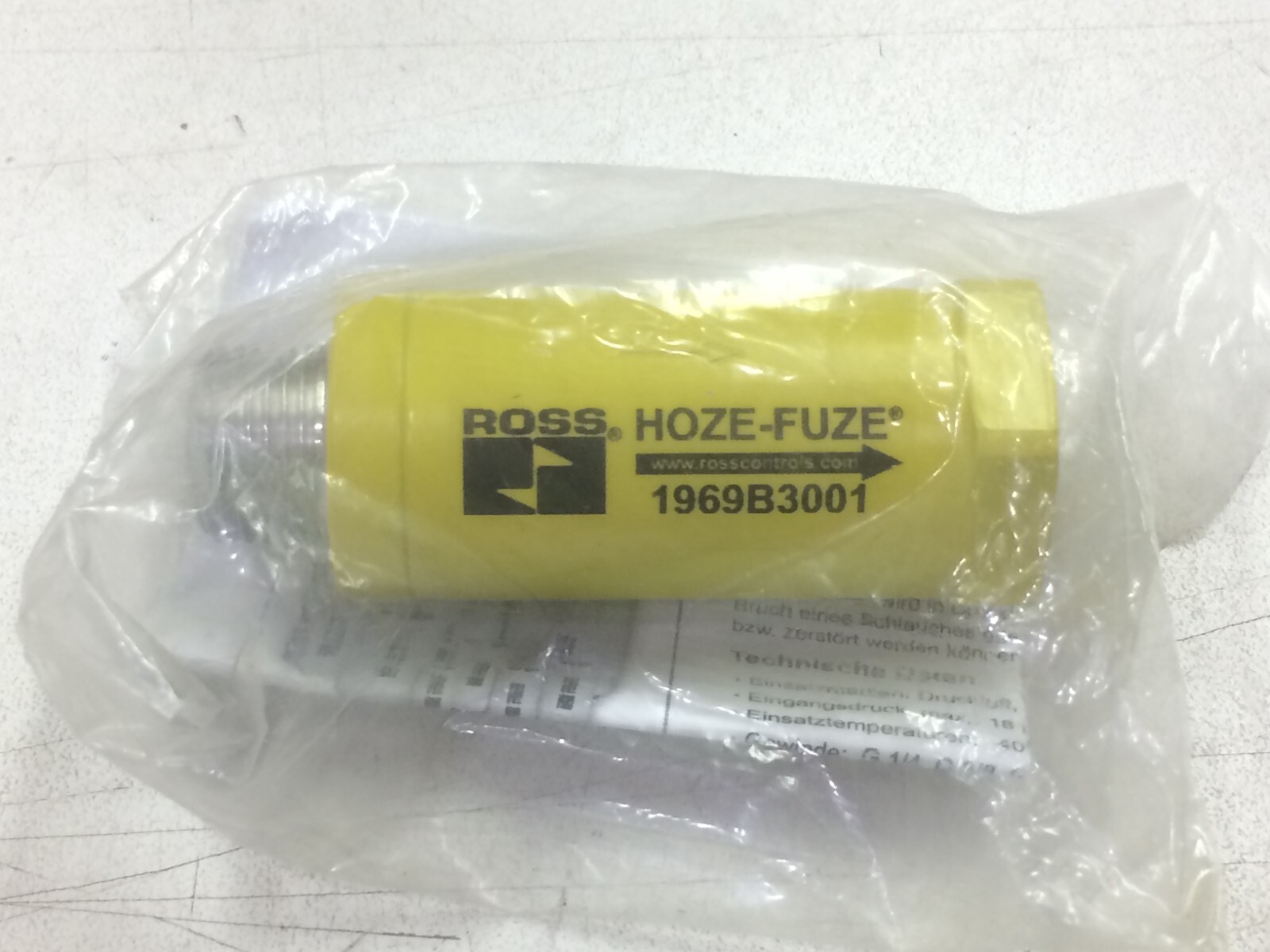 NEW ROSS 1969B3001 HOZE-FUZE HOZE FUZE SAFETY HOSE