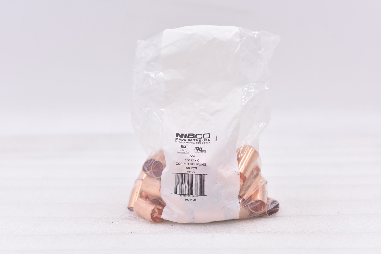 NIBCO 1/2″ C x C Copper Coupling 50pcs