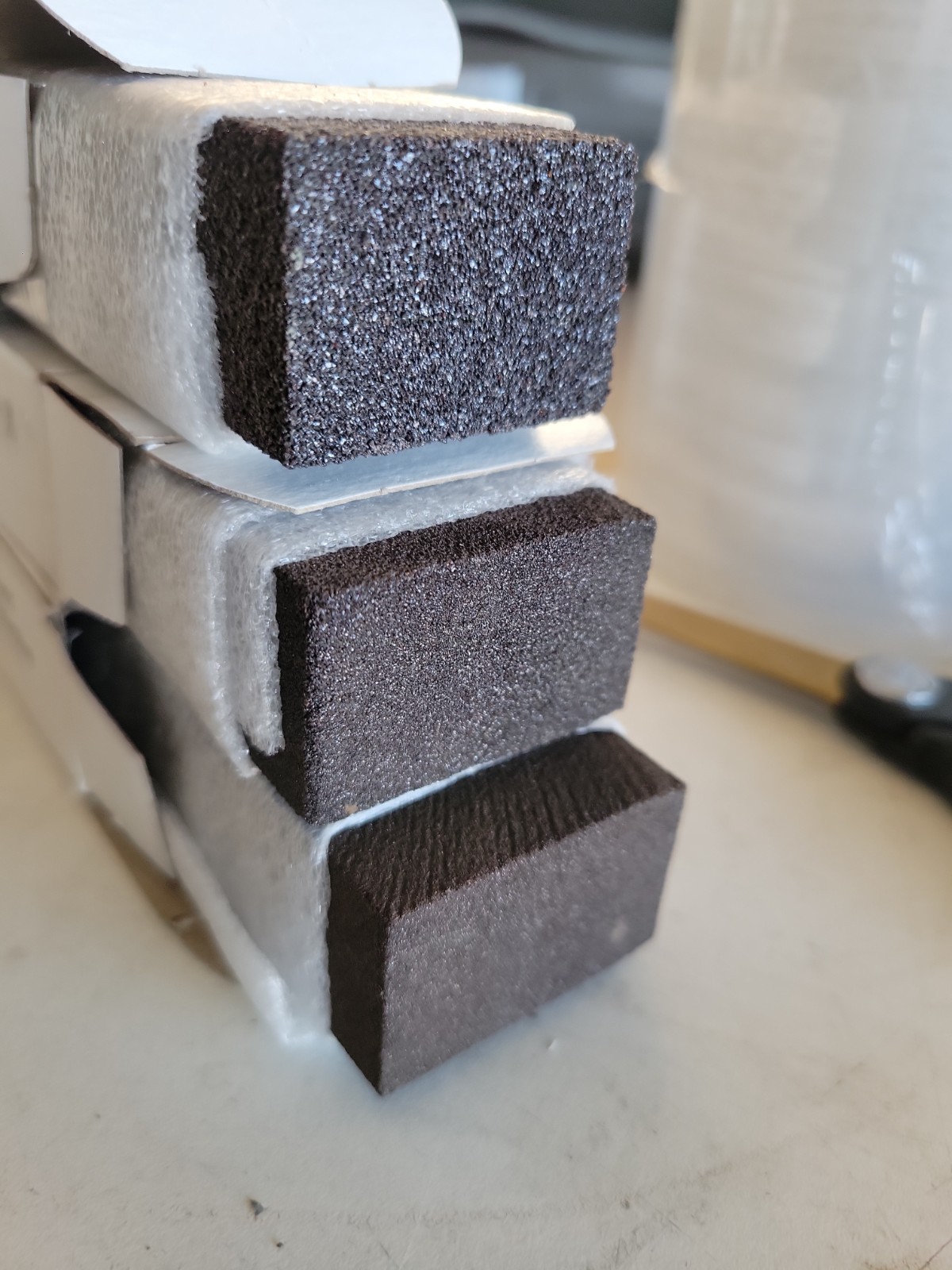 (3) MARTINDALE ELECTRIC COMMXLS847 ABRASIVE STONES 1×1.5×6.5″ Coarse Med Fine