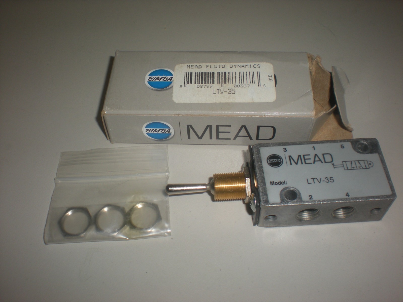 Mead LTV-35 Toggle Switch Activated Pneumatic Valve – NOS – NIB