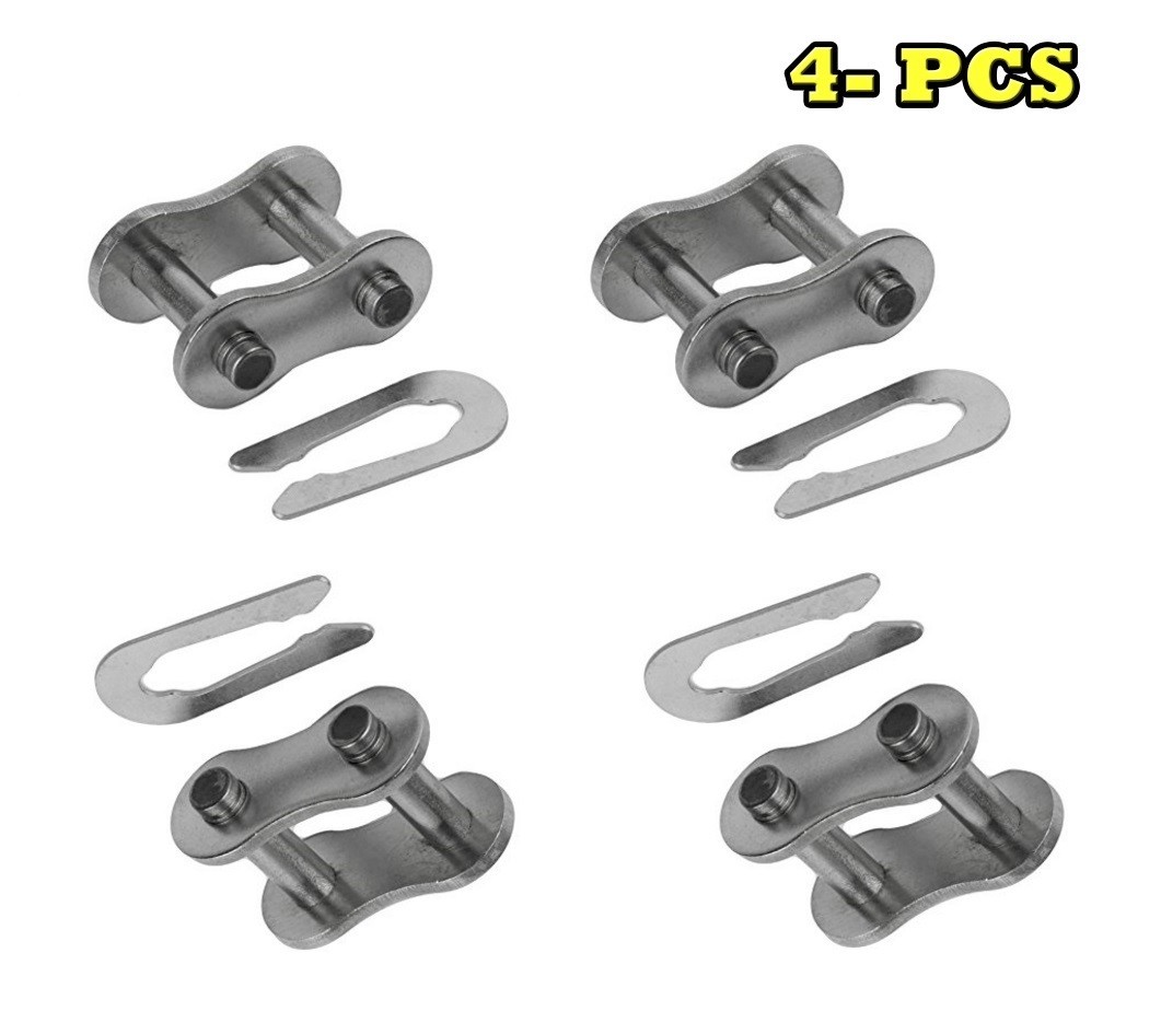 4-PIECES 35NP Nickel Plated Connecting Link, Roller Chain Master Links