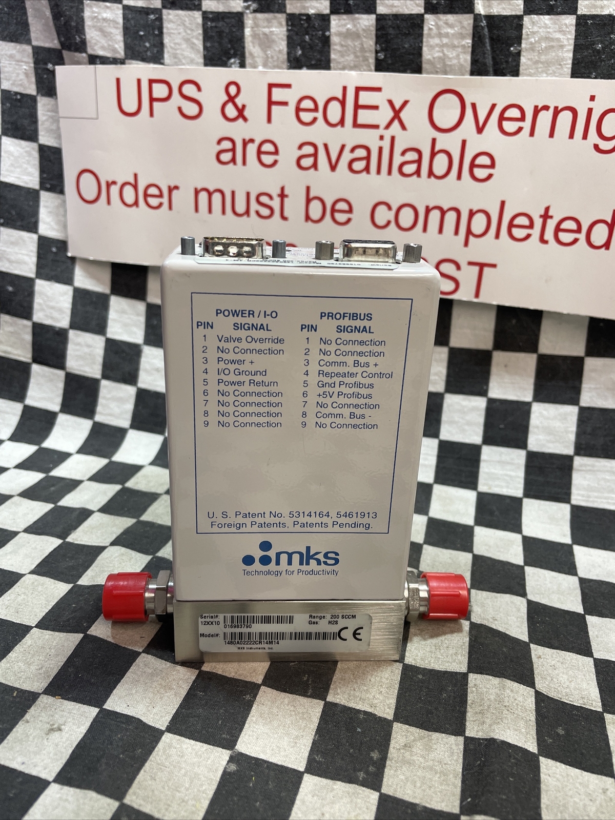MKS MASS FLOW CONTROLLER 1/4″ VCR, 1480A02222CR14M14, 200 SCCM, Gas H2S