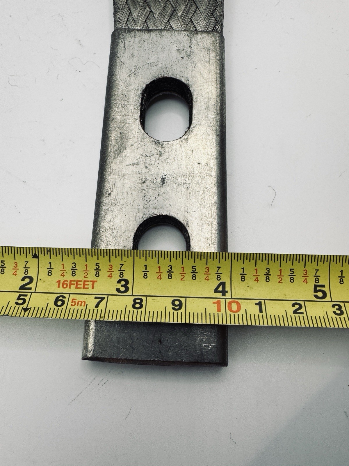15-1/2″ x 1-1/2″ Flexible Jumper 4-Braid Tin Copper Busbar Connector 4-Hole