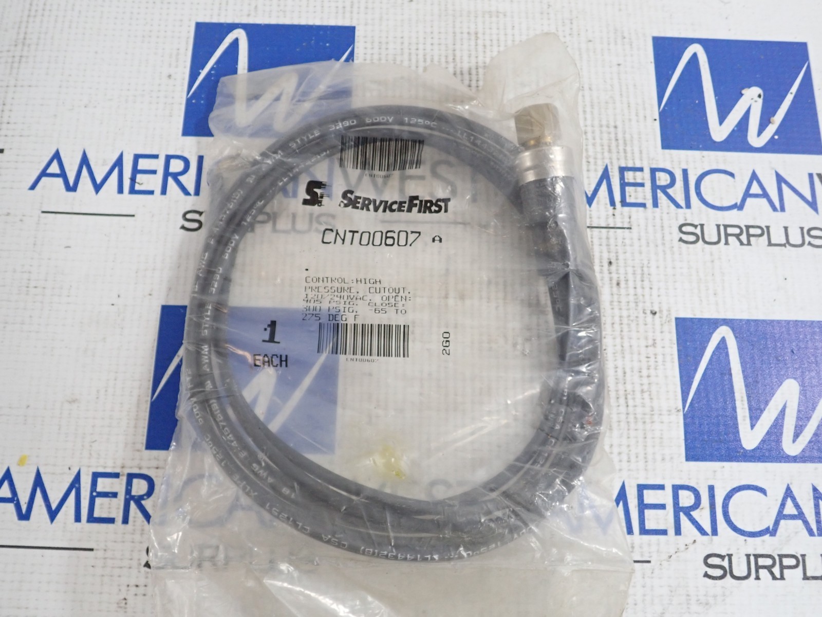 New Service First CNT00607 Control High Pressure Cutout 120/240 Volt 405-300 PSI