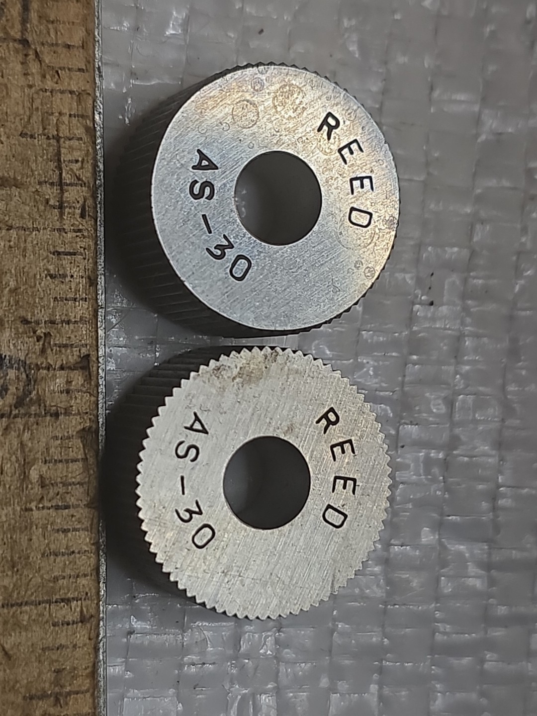 REED AS-30 KNURL WHEEL 3/4″ X 3/8″ X 1/4″ LOT OF 2 NOS