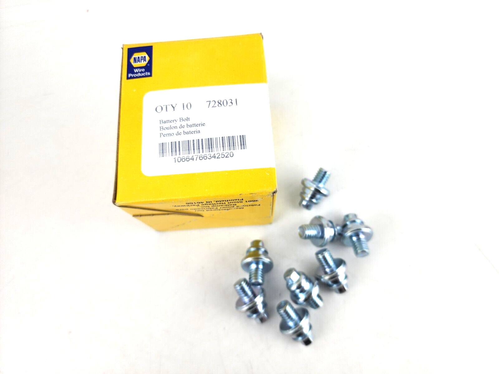 8pcs NAPA 728031 3/8″x1/2″ Side Mount Terminal Bolt