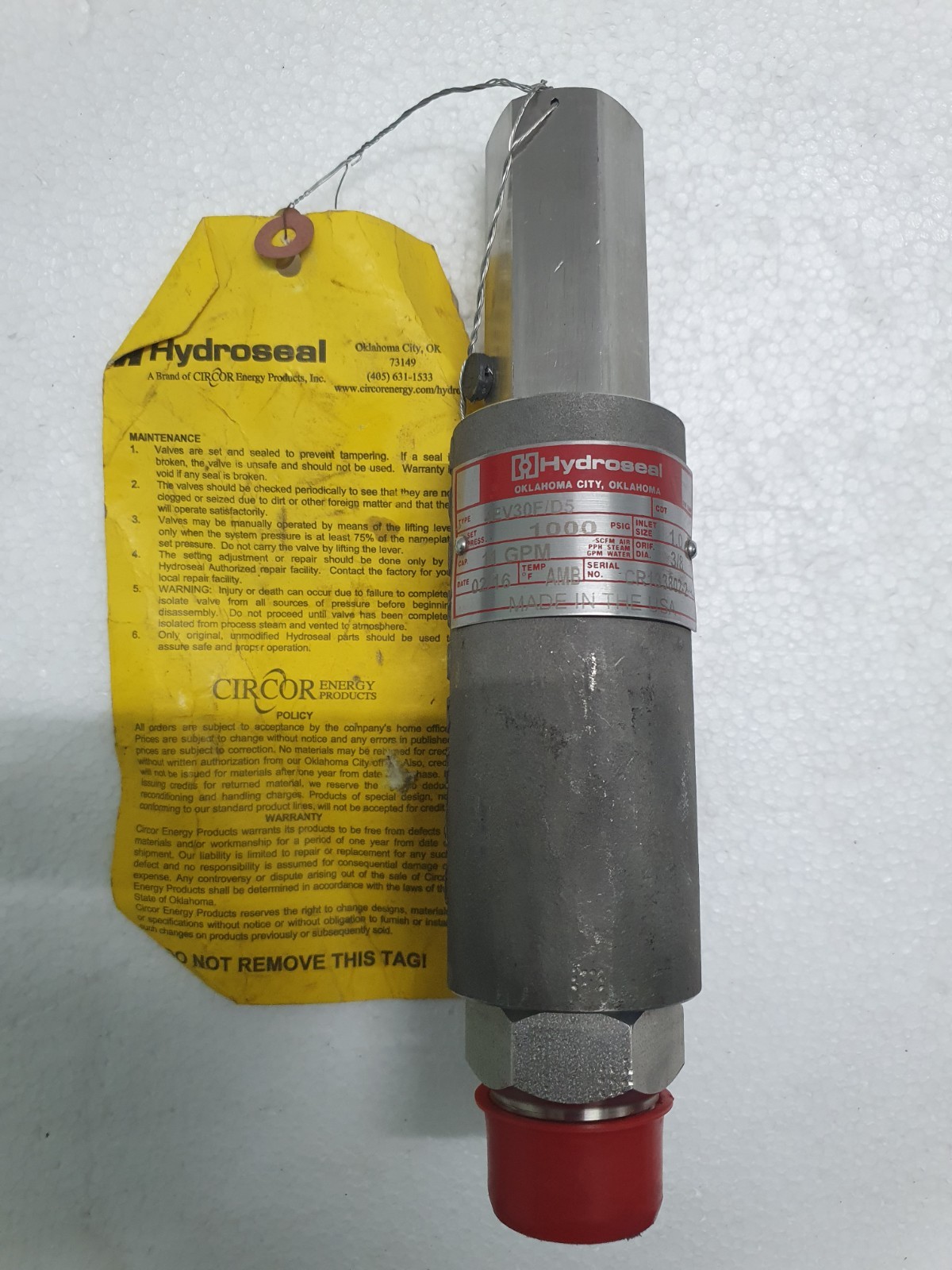 HYDROSEAL 4EV30FD5 1000PSIG