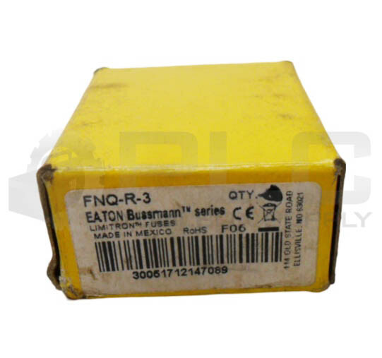 NEW BOX OF 6 BUSSMANN FNQ-R-3 LIMITRON FUSE 3A 600VAC *READ*
