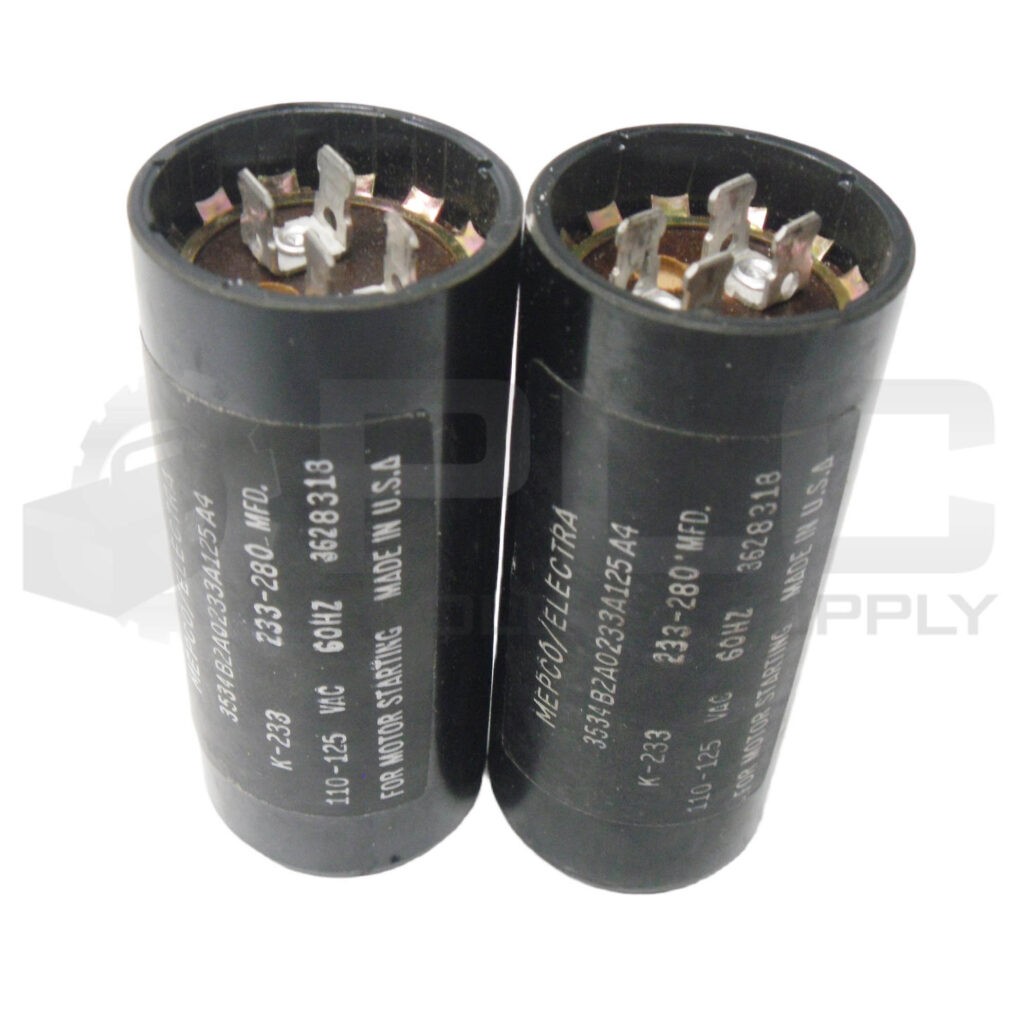 LOT OF 2 MEPCO ELECTRA 233-280 CAPACITOR