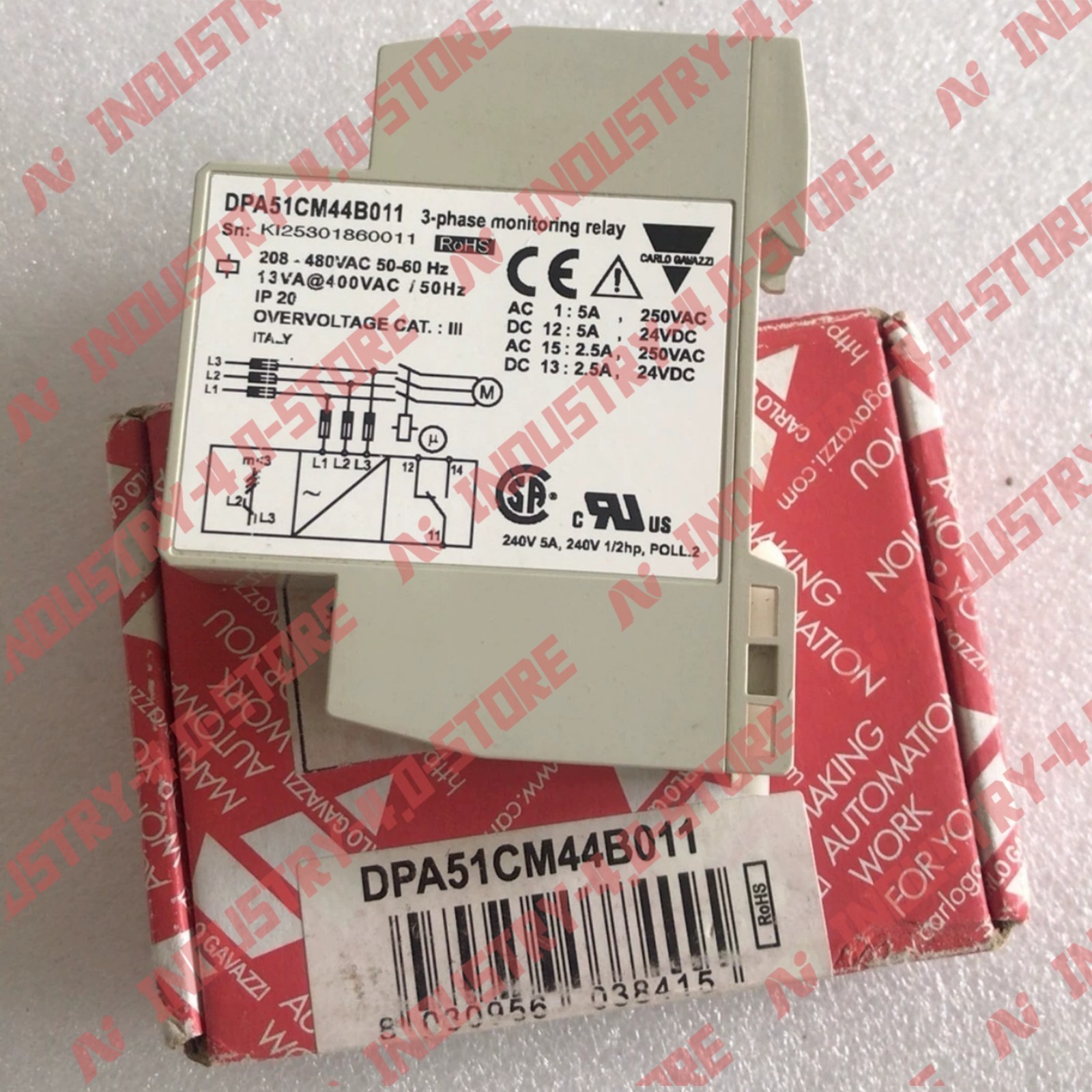 Carlo Gavazzi DPA51CM44B011 Three-Phase Relay#1pcs new in box