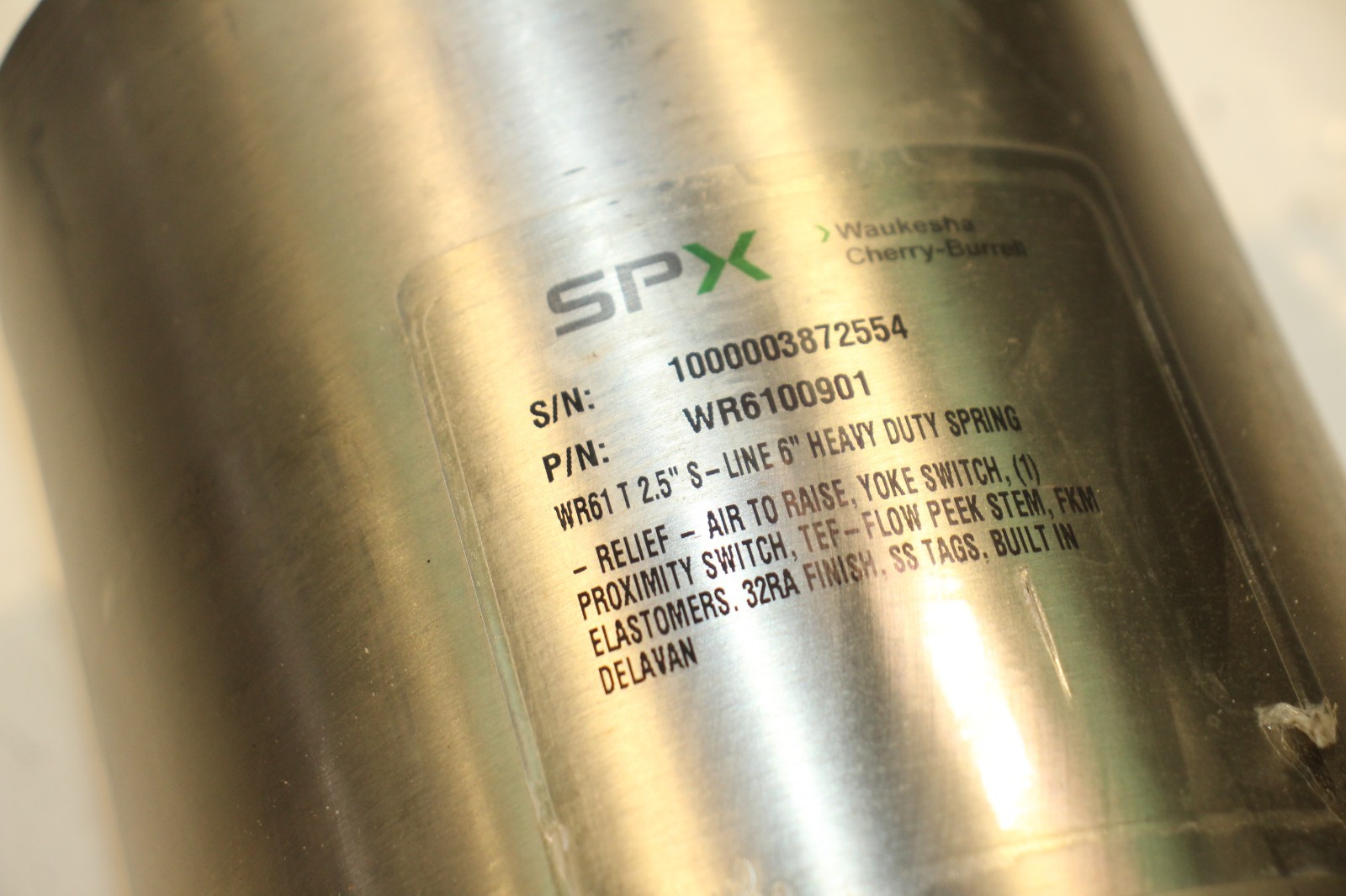 SPX Waukesha Cherry Burrell W61 T 2.5″ S-Line 6″ Spring Relief Valve WR6100901