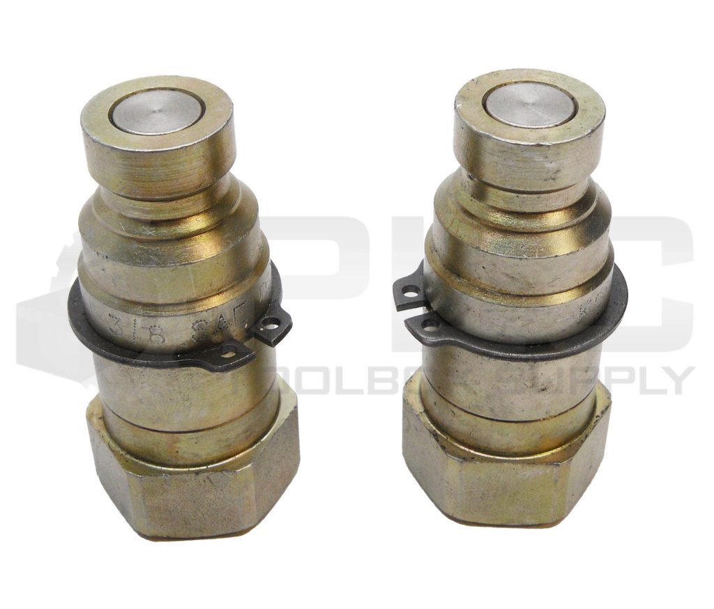 LOT OF 2 NEW KQM6H FLAT FACE COUPLER 3/8″ SAE-D98