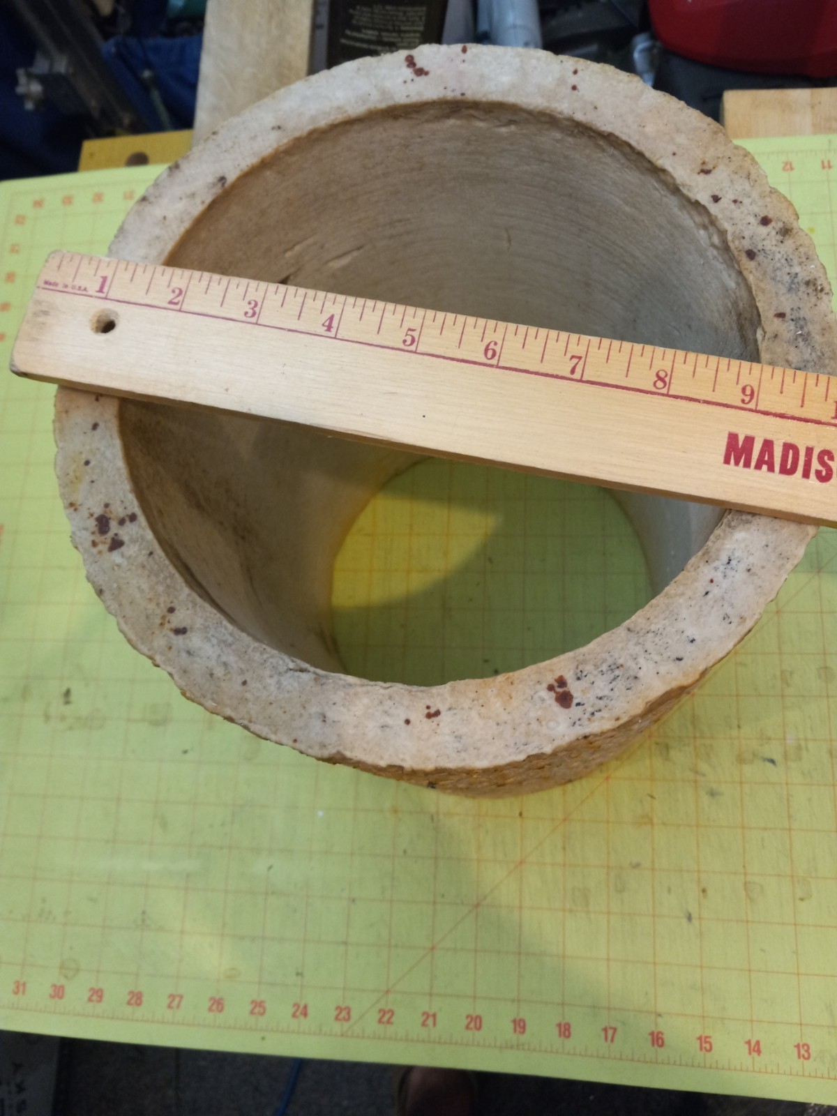 Wall Refractory tube outside dia. 10 ” by 12″ wall thickness 1″