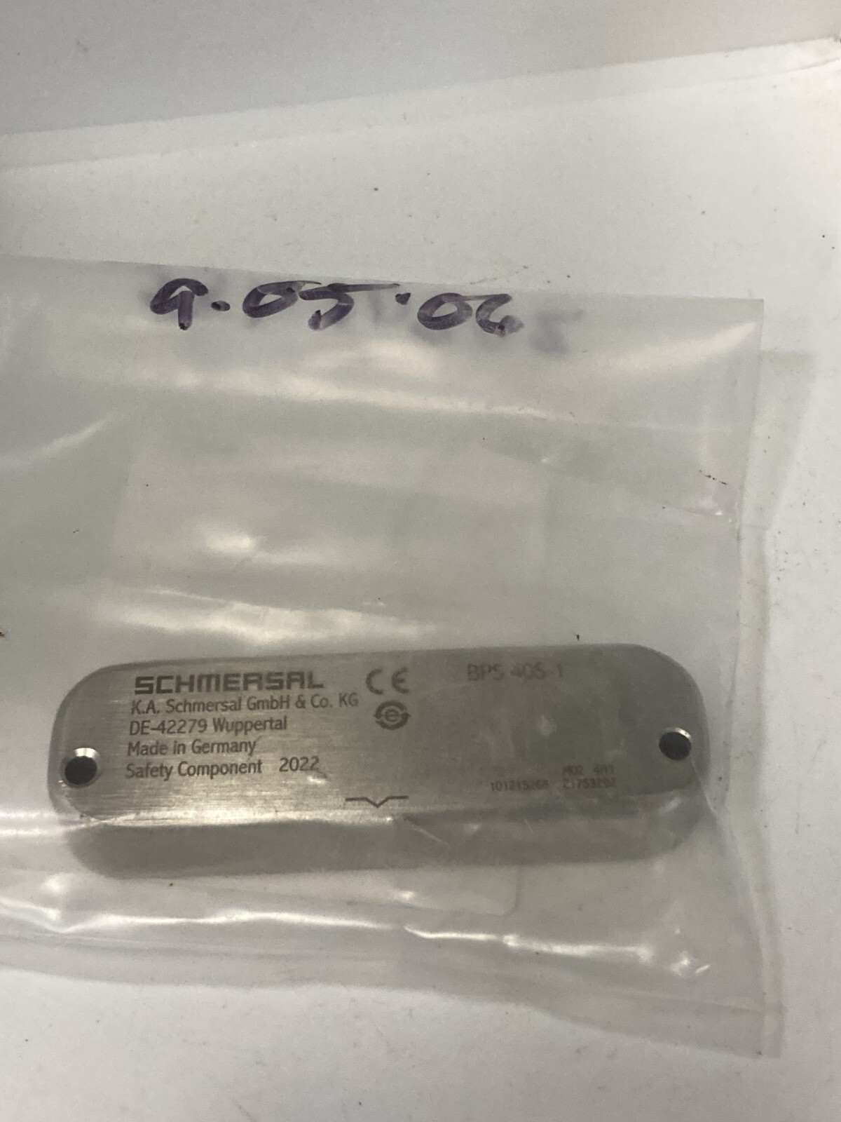 SCHMERSAL BPS 40S-1 MAGNET ACTUATOR STAINLESS STEEL NIB