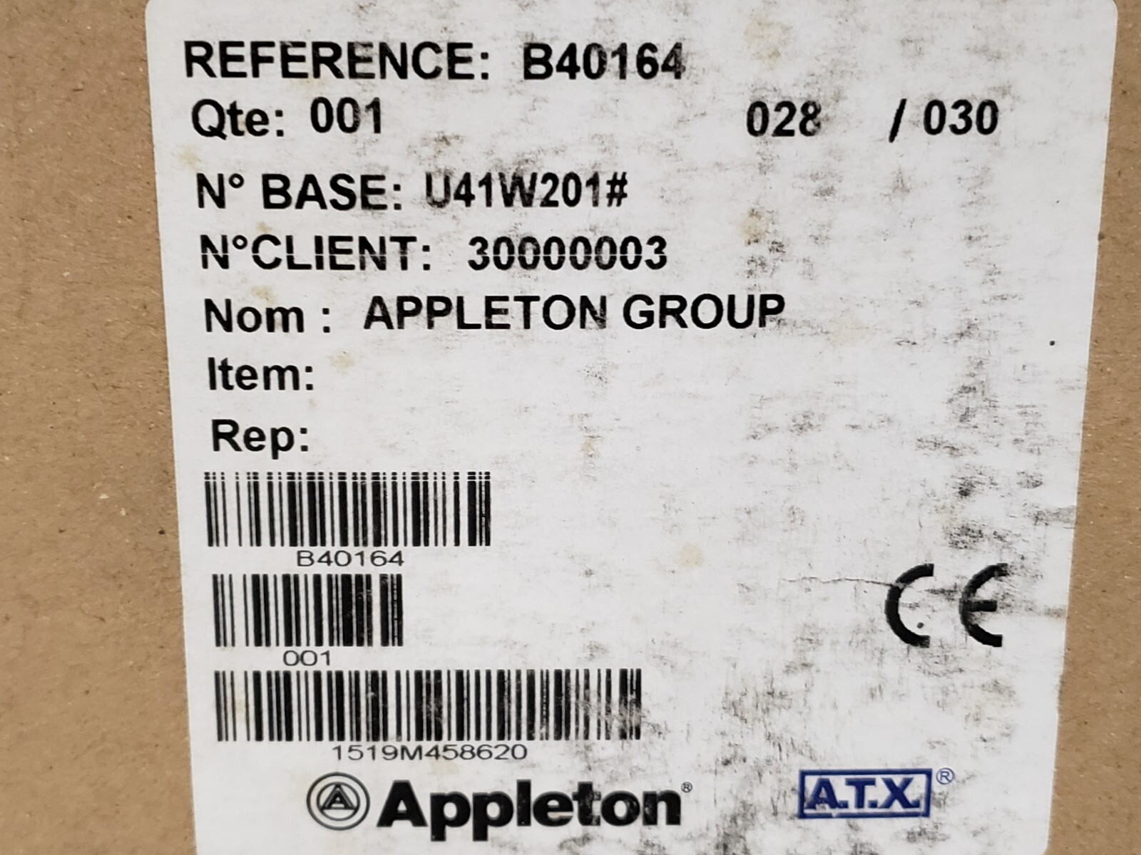 APPLETON B40164 EMERGENCY STOP BUTTON PUSHBUTTON SWITCH NIB