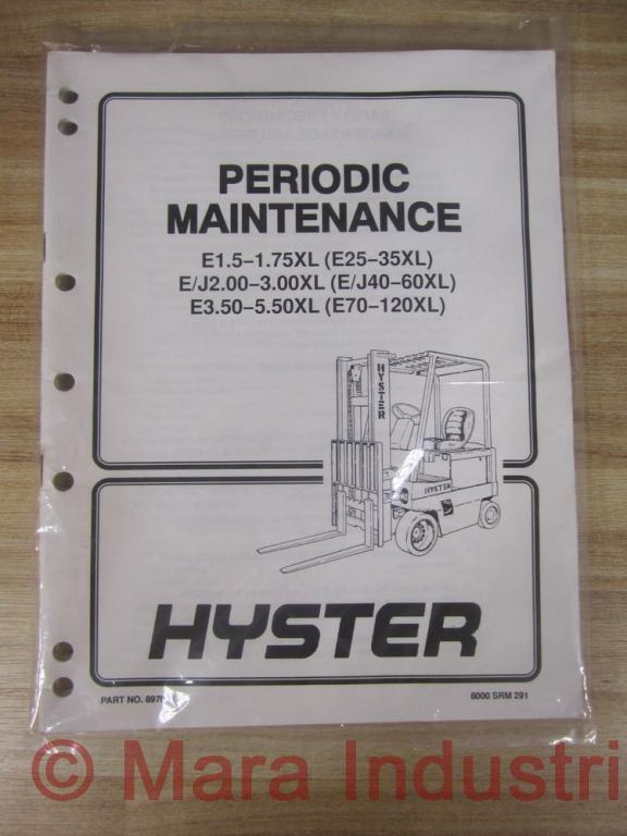 Hyster 897001 Maintenance Manual 1993 E25-35XL E/J40-60XL