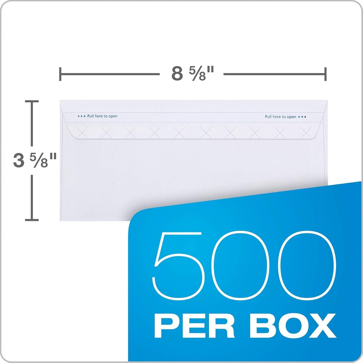 #8-5/8 Envelopes, 500 Pack, Double Window Seal Envelopes for QuickBooks Check…