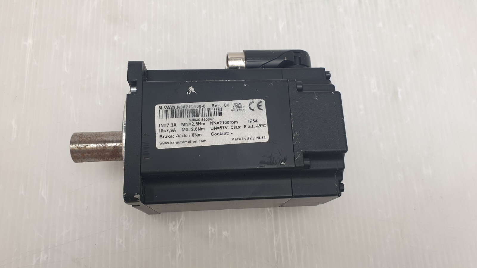 B&R Automation Motor, 8LVA33.N0021D100-0, Rev C0, 2100 RPM, 57V, IP54