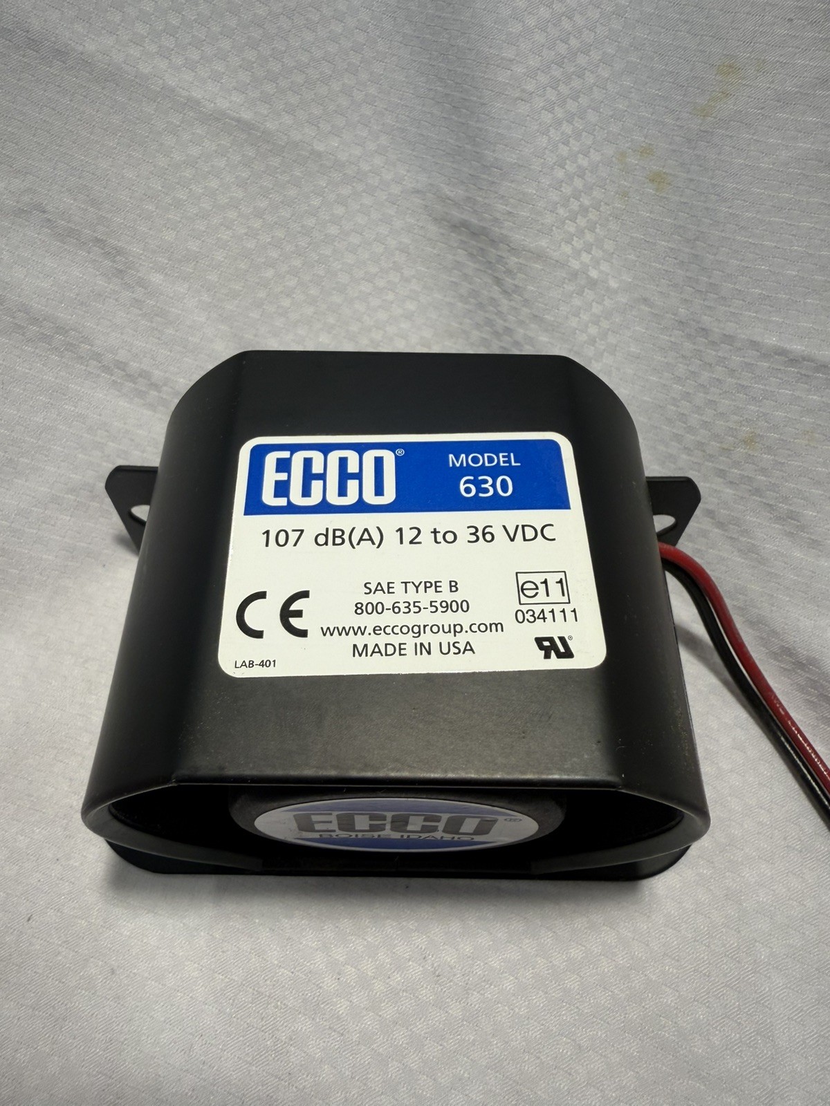 NEW ECCO 630 BACK UP ALARM TYPE B 12-36 VDC